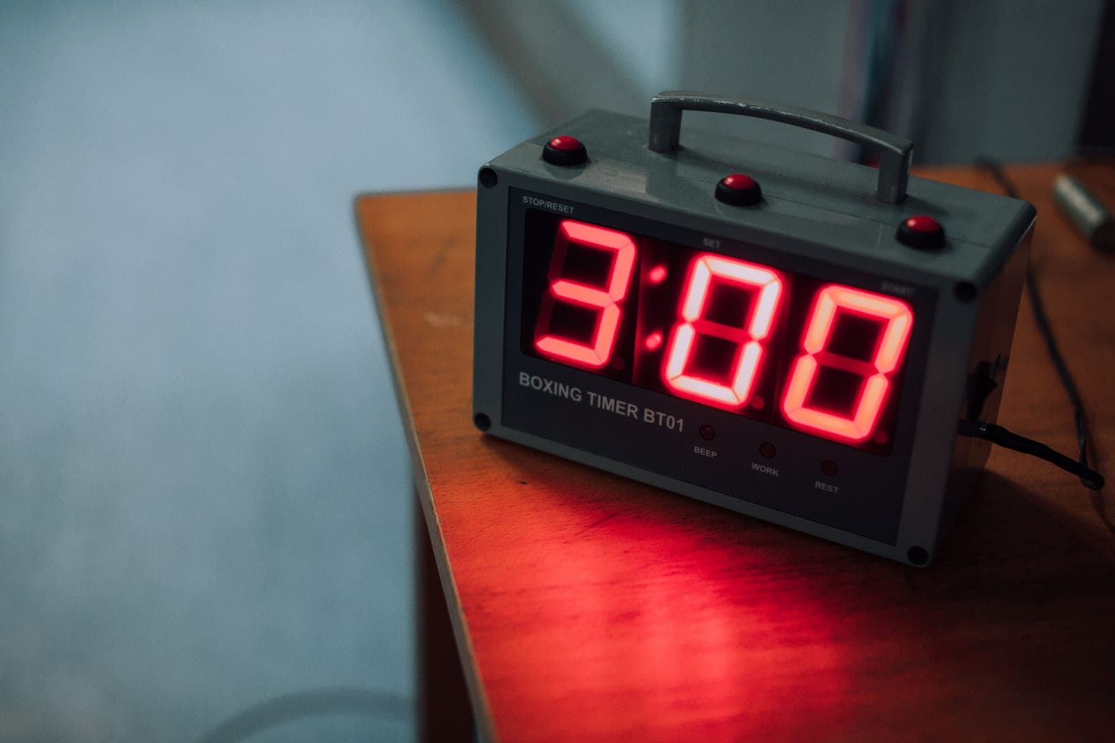 A stopwatch being timed, close up